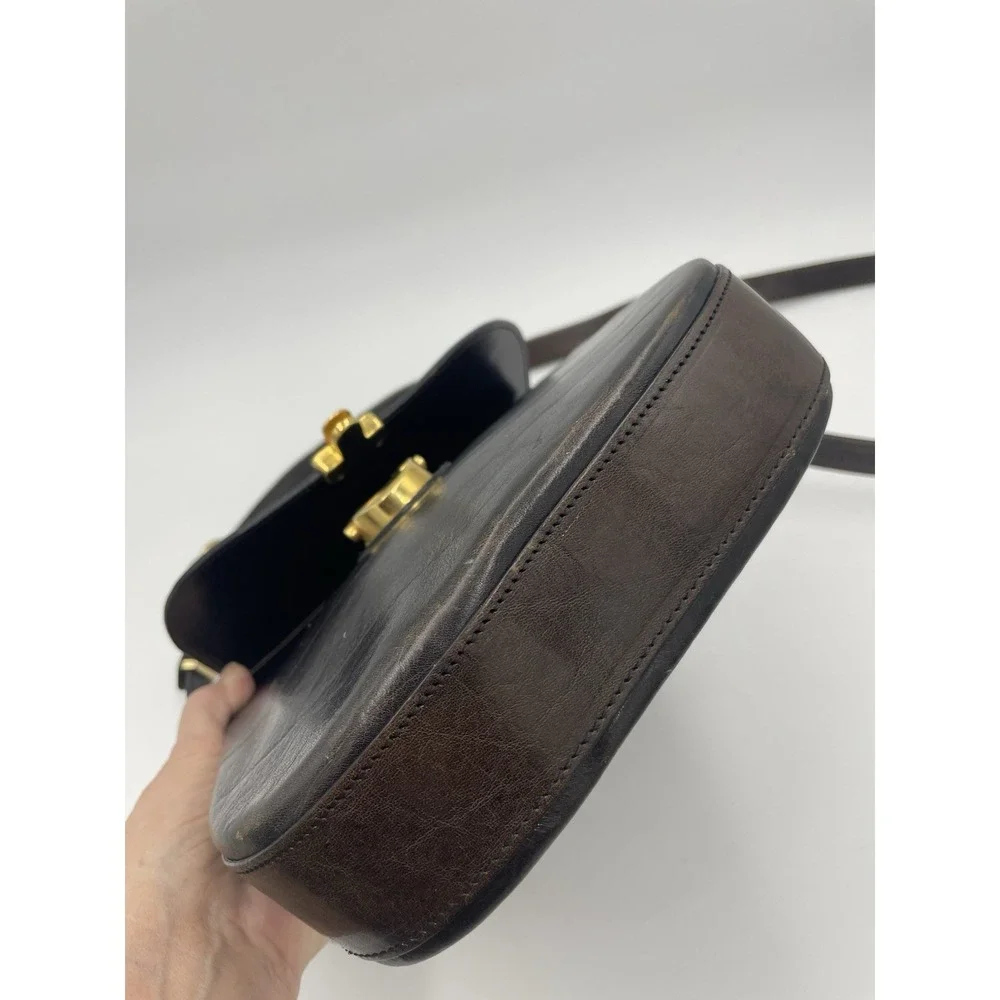 OROTON Messenger‎ Bag Crossbody Brown Leather Shoulder Hobo Logo Purse Handbag
